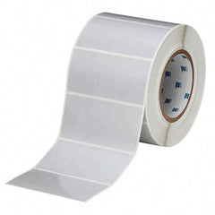 Label Maker Label: Light Gray, Polyester, 1,000 per Roll