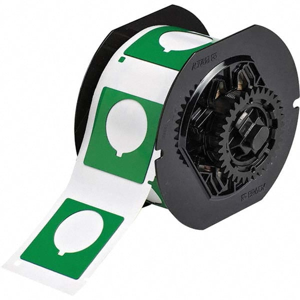 Label Maker Label: Green, Polyester, 190 per Roll