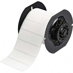 Label Maker Label: White, Polypropylene, 1,500 per Roll