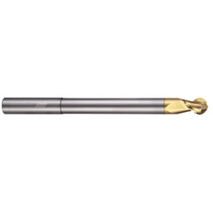 Ball End Mill: 5/16" Dia, 7/16" LOC, 2 Flute, Solid Carbide