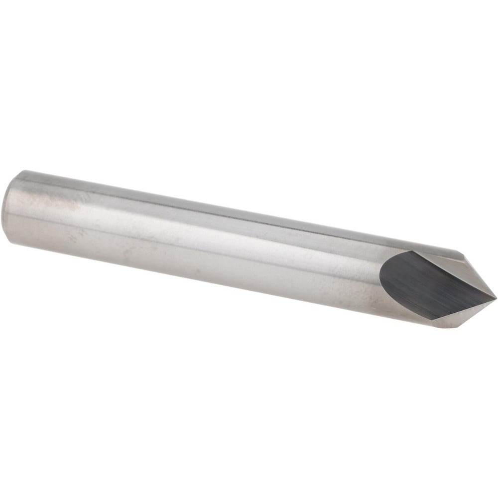 Chamfer Mill: 3/8" Dia, 3/8" Shank Dia, 50 deg, 2 Flute, Solid Carbide, Single End