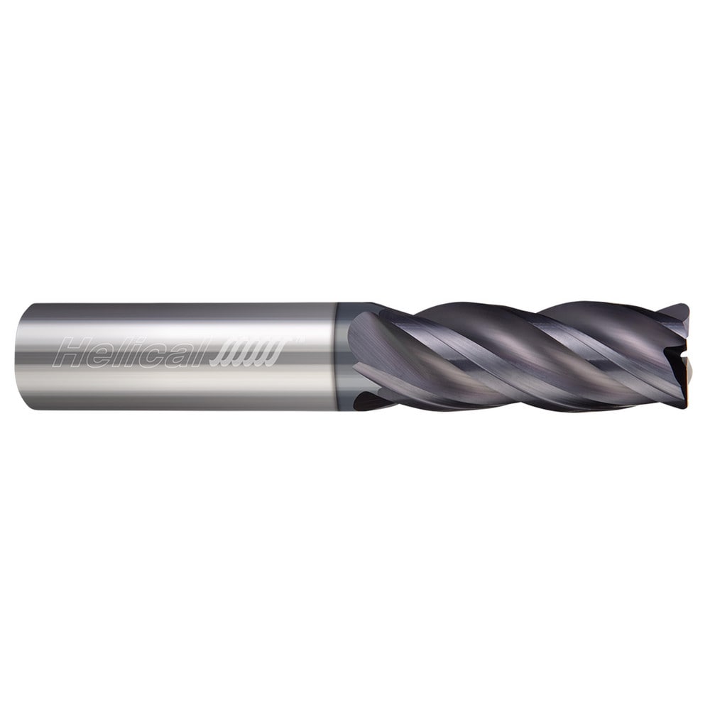 Corner Radius End Mill: 5/32" Dia, 3/4" LOC, 0.0100" Radius, 4 Flute, Solid Carbide