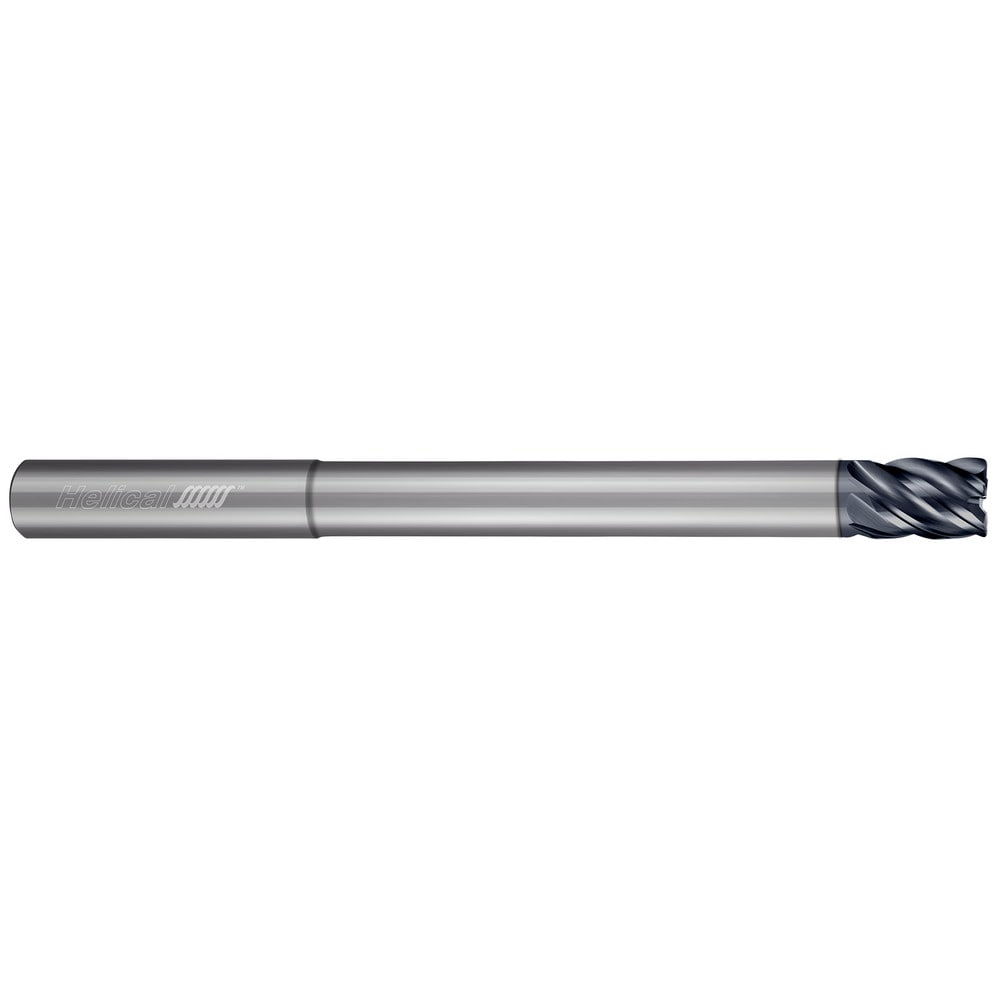 Corner Radius End Mill: 3/4" Dia, 1" LOC, 0.1200" Radius, 5 Flute, Solid Carbide