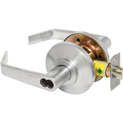 Lever Locksets; Lockset Type: Entrance; Key Type: Keyed Different; Back Set: 2-3/4; Cylinder Type: Less Core; Material: Metal; Door Thickness: 1-3/8 to 2; Finish: Satin Chrome