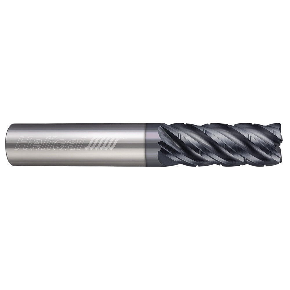 Corner Radius End Mill: 1/2" Dia, 1-5/8" LOC, 0.50 mm Radius, 5 Flute, Solid Carbide