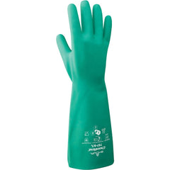 Chemical Resistant Gloves: SHOWA 737, Nitrile-Coated, Nitrile, Unsupported, General Purpose Chemical-Resistant