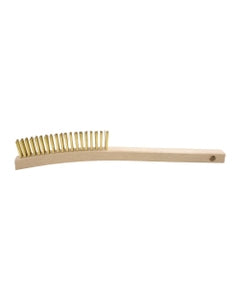 1 1/8″ × 1″ × 13 3/4″, Brass Bristle, Shoe Handle Hand Scratch Brushes
