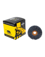 2 1/2″ Diameter × 1/2″ Width, 500 Grit, Silicon Carbide, 0.018″ Crimped Bristle, Wheel Brush