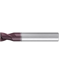 Square End Mill; 1.2 mm Dia. × 2.4 mm LOC × 3 mm Shank Dia. × 38 mm OAL ; 2 FL ; Carbide ; AlTiN ; Series 2510A