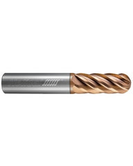 0.25″ Dia. × 0.25″ Shank × 0.375″ DOC × 2″ OAL, TPLUS, 6 Flute, Ballnose End Mill