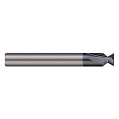 Keyseat Cutter, 1/4″ Dia. × 1/4″ Shank Dia. × 9/64″ CW × 2″ OAL, 2 Teeth, 60 Degrees, Carbide, Round Shank, AlTiN, Specialty Profiles