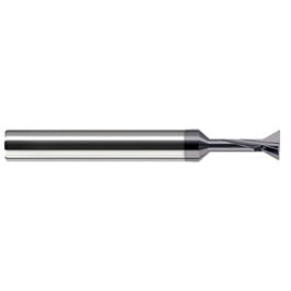 ‎Keyseat Cutter, 3/8″ Dia. × 3/8″ Shank Dia. × 0.105″ CW × 2-1/2″ OAL, 3 Teeth, 90 Degrees, Carbide, Round Shank, AlTiN, Specialty Profiles