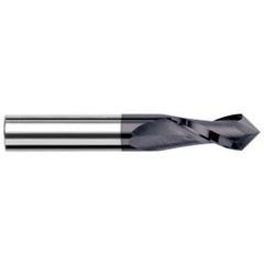 ‎0.02″ Dia. × 0.063″ LOC × 1/8″ Shank Size × 1-1/2″ OAL, 90 Degrees, Carbide, AlTiN, Drill/End Mills