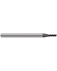 ‎3/32″ Cutting Dia. × 1/8″ Shank Size × 0.279″ LOC × 1-1/2″ OAL, 4 Flute, Carbide, AlTiN Nano, 0.005″ Corner Radius End Mill