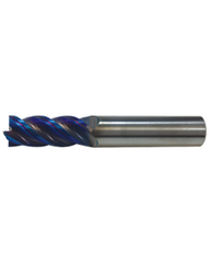 ‎L9701 - 1/2″ Dia. × 1″ LOC × 1/2″ Shank Dia. × 3″ OAL, 4 Flutes, Carbide, AlTiN Coating, Square End Mill