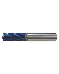 ‎L9704 - 18 mm Cutting Dia. × 38 mm LOC × 18 mm Shank Dia. × 100 mm OAL, 2 mm Corner Radius, 4 Flutes, Carbide, AlTiN Coating, Corner Rounding Endmill