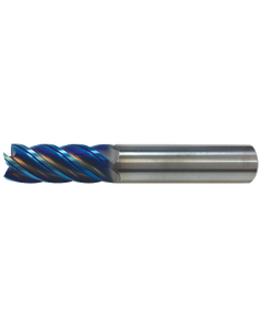 ‎L9705 - 1/2″ Dia. × 3-1/4″ LOC × 1/2″ Shank Dia. × 6″ OAL, 5 Flutes, Carbide, AlTiN Coating, Square End Mill