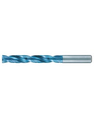 1.3 mm Dia. × 3 mm Shank Dia. × 60 mm OAL, 180 Degrees, 5xD, 2 Flutes, Aqua Revo D, Solid Carbide Drills