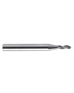 2.3 mm Dia. × 3 mm Shank Dia. × 38 mm OAL × 14 mm LCF, 140 Degrees, 3 Flute, TiAlN - Solid Carbide Drills