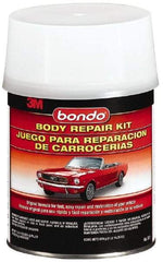 3M - 4 Piece Body Repair Kit - 32 oz Body Filler, .75 oz Cream Hardener, Metal Body Patch, Spreader - Eagle Tool & Supply