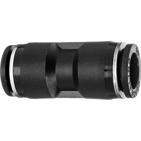 Value Collection - 1/2" OD, Nylon Push-to-Connect Union - 150 Max psi, Black - Eagle Tool & Supply