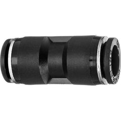 Value Collection - 12mm OD, Nylon Push-to-Connect Union - 150 Max psi, Black - Eagle Tool & Supply