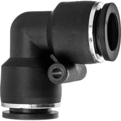 Value Collection - 12mm OD, Nylon Push-to-Connect Union Elbow - 150 Max psi, Black - Eagle Tool & Supply