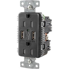 Hubbell Wiring Device-Kellems - USB Receptacles Number of USB Ports: 2 Number of Receptacles: 2 - Eagle Tool & Supply