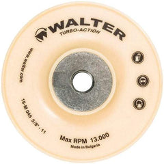 WALTER Surface Technologies - 4-1/2" Diam Disc Backing Turbo Backing Pad - 13,000 RPM - Eagle Tool & Supply