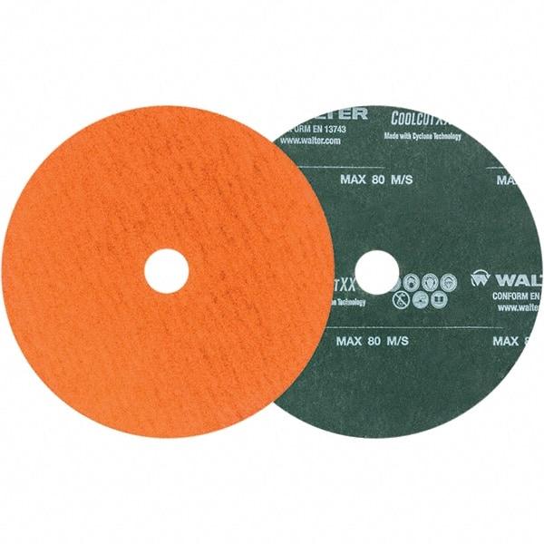 WALTER Surface Technologies - 6" Diam 7/8" Hole 120 Grit Fiber Disc - Ceramic - Eagle Tool & Supply