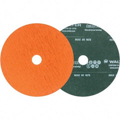 WALTER Surface Technologies - 6" Diam 7/8" Hole 50 Grit Fiber Disc - Ceramic - Eagle Tool & Supply