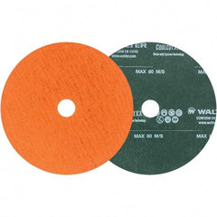 WALTER Surface Technologies - 6" Diam 7/8" Hole 80 Grit Fiber Disc - Ceramic - Eagle Tool & Supply