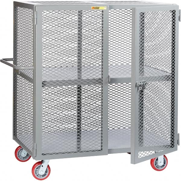 Little Giant - Lockers Type: Heavy Duty Mesh Security Cabinet Number of Tiers: 2 - Eagle Tool & Supply