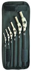 6 Piece - 3 - 10mm -Chrome HexPro Pivot Head Hex Wrench Set - Eagle Tool & Supply
