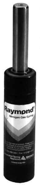 Associated Spring Raymond - 19mm Diam, 15mm Max Stroke, Red Nitrogen Gas Spring Cylinder - 55mm Body Length, 72mm OAL, 225 Lb Full Stroke Spring Force, 2,030 psi Initial Charge - Eagle Tool & Supply
