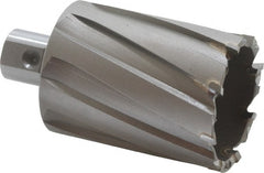 Annular Cutter: 1-15/16″ Dia, 2″ Depth of Cut, Carbide Tipped 3/4″ Shank Dia, 2 Flats, Bright/Uncoated