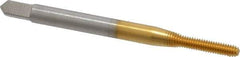 Balax - #2-56 UNC H2 Thread Limit Bottoming Thread Forming Tap - High Speed Steel, TiN Finish, 1-3/4" OAL, 7/16" Thread Length, Right Hand Thread, Series BXB - Eagle Tool & Supply