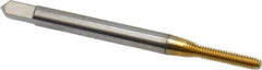 Balax - #2-56 UNC H7 Thread Limit Bottoming Thread Forming Tap - High Speed Steel, TiN Finish, 1-3/4" OAL, 7/16" Thread Length, Right Hand Thread, Series BXB - Eagle Tool & Supply