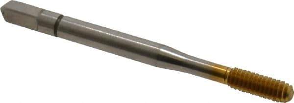 Balax - #8-32 UNC H7 Thread Limit Bottoming Thread Forming Tap - High Speed Steel, TiN Finish, 2-1/8" OAL, 3/4" Thread Length, Right Hand Thread, Series BXB - Eagle Tool & Supply