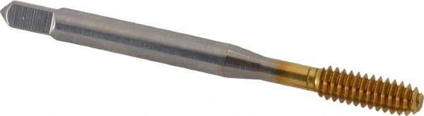 Balax - #10-24 UNC H4 Thread Limit Bottoming Thread Forming Tap - High Speed Steel, TiN Finish, 2-3/8" OAL, 7/8" Thread Length, Right Hand Thread, Series BXB - Eagle Tool & Supply