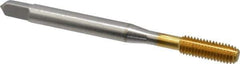 Balax - #10-32 UNF H3 Thread Limit Bottoming Thread Forming Tap - High Speed Steel, TiN Finish, 2-3/8" OAL, 7/8" Thread Length, Right Hand Thread, Series BXB - Eagle Tool & Supply