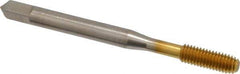 Balax - #10-32 UNF H5 Thread Limit Bottoming Thread Forming Tap - High Speed Steel, TiN Finish, 2-3/8" OAL, 7/8" Thread Length, Right Hand Thread, Series BXB - Eagle Tool & Supply