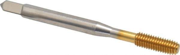 Balax - #10-32 UNF H6 Thread Limit Bottoming Thread Forming Tap - High Speed Steel, TiN Finish, 2-3/8" OAL, 7/8" Thread Length, Right Hand Thread, Series BXB - Eagle Tool & Supply