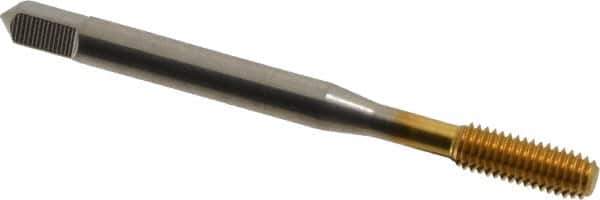 Balax - #10-32 UNF H8 Thread Limit Bottoming Thread Forming Tap - High Speed Steel, TiN Finish, 2-3/8" OAL, 7/8" Thread Length, Right Hand Thread, Series BXB - Eagle Tool & Supply