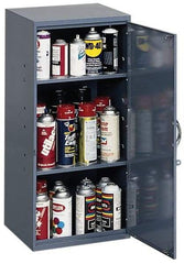 Durham - 2 Shelf Wall Storage Cabinet - Steel, 13-3/4" Wide x 12-3/4" Deep x 30" High, Gray - Eagle Tool & Supply