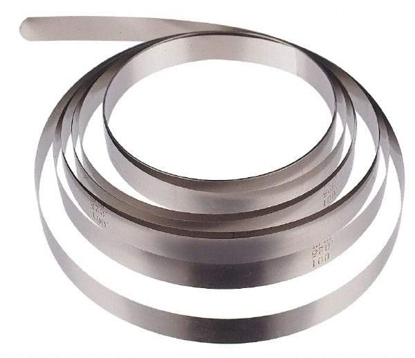 SPI - 0.75mm Thick x 10 Ft. Long x 1/2 Inch Wide, Feeler Stock Roll - High Carbon Steel - Eagle Tool & Supply