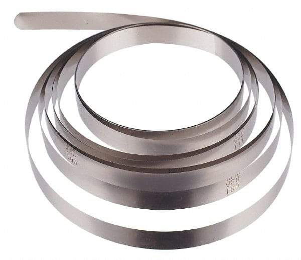 SPI - 0.65mm Thick x 10 Ft. Long x 1/2 Inch Wide, Feeler Stock Roll - High Carbon Steel - Eagle Tool & Supply