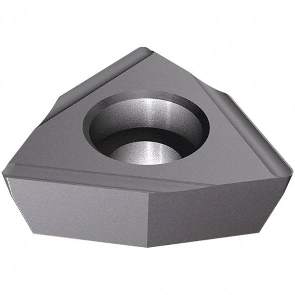 Iscar - WPEX040202 Grade IC08 Carbide Turning Insert - Uncoated, 80° Trigon, 0.26" Inscr Circle, 2.5mm Thick, 0.008" Corner Radius - Eagle Tool & Supply