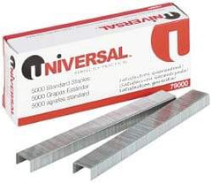 UNIVERSAL - 1/4" Leg Length, Galvanized Steel Standard Staples - 20 Sheet Capacity, For Use with All Standard Staplers - Eagle Tool & Supply