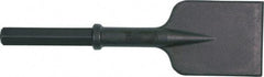 Ingersoll-Rand - 5" Head Width, 18" OAL, 1-1/8" Shank Diam, Asphalt Cutter Chisel - Hex Drive, Hex Shank, Steel - Eagle Tool & Supply